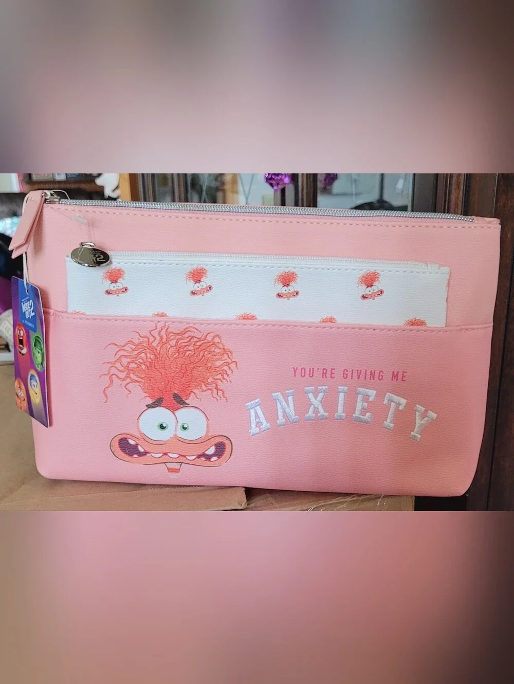 Primark x Disney Pixar Inside Out 2 - Large Anxiety Cosmetic Bag Set Of 2